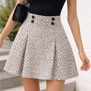 David Meister skirt sz 4 plaid Tweed high waist Women's Skirt